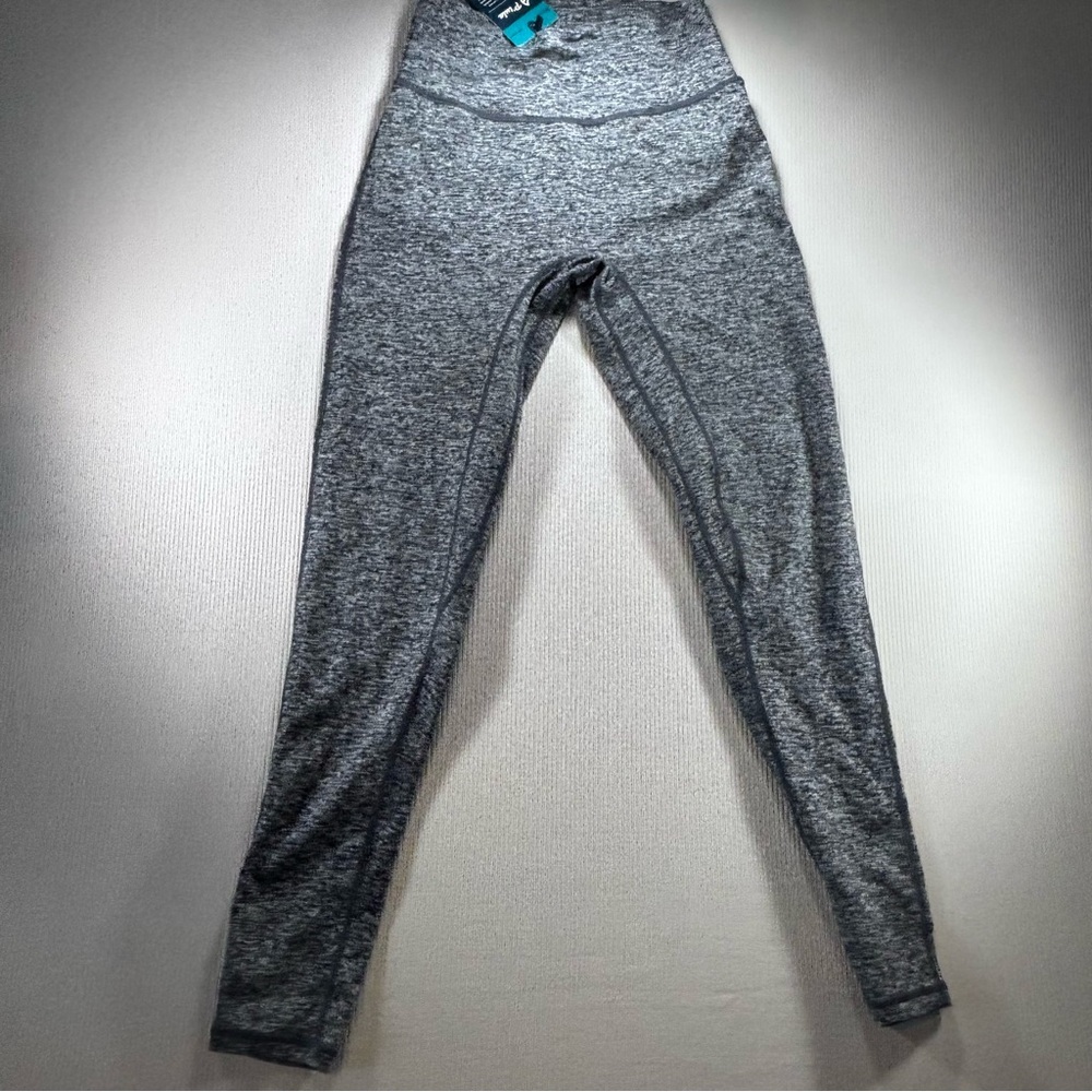 P’Tula Women’s Gray High-Waisted Bare Leggings, Activewear, yoga